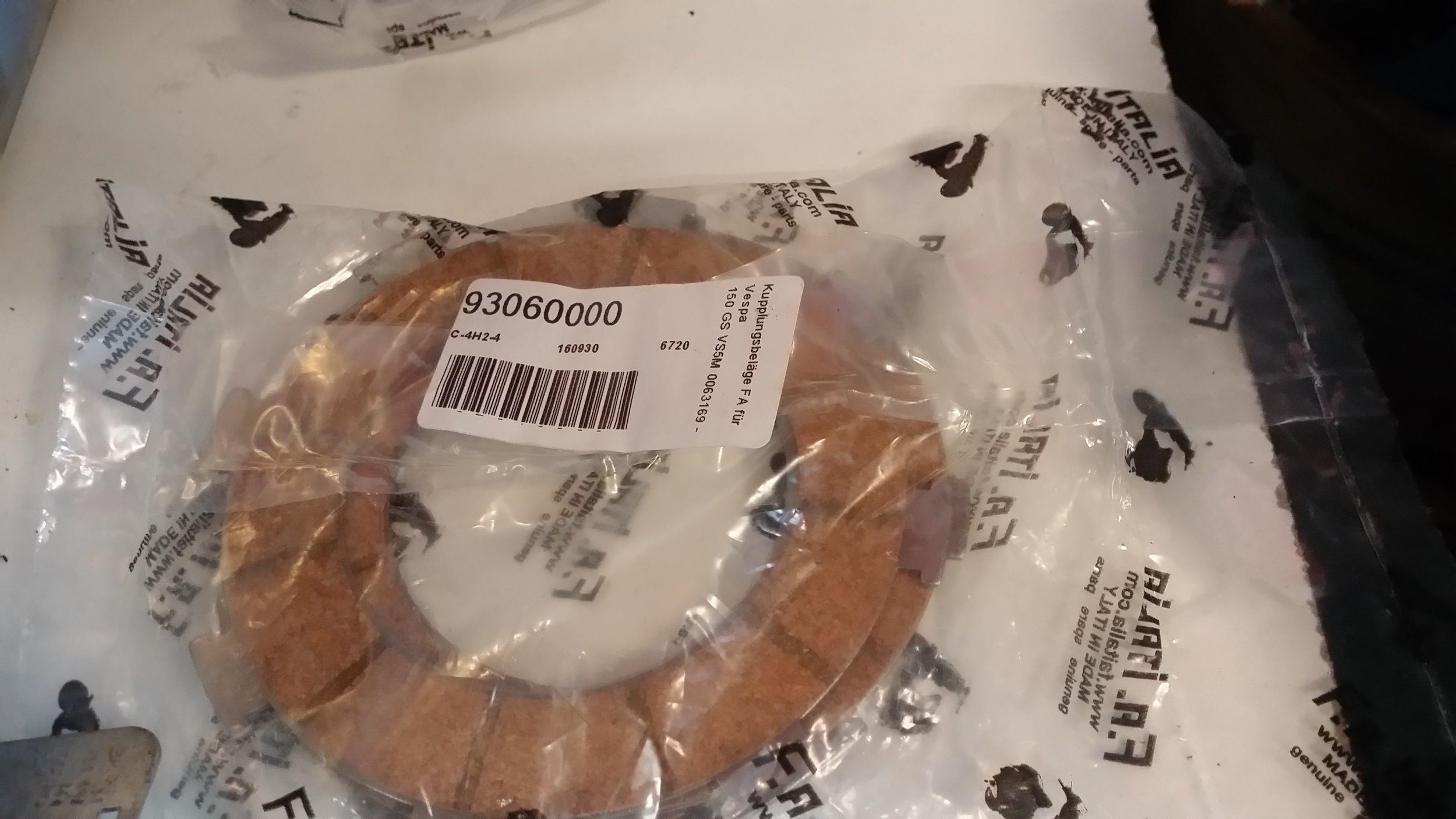 Clutch Cork Plates for 20cc vespa FS italia VSX rally 200 p200e