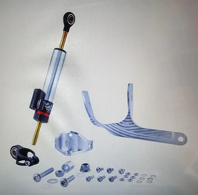 Steering Damper CTP 2.0 black/silver for Vespa Smallframe Vespa V50 N/​L/​R