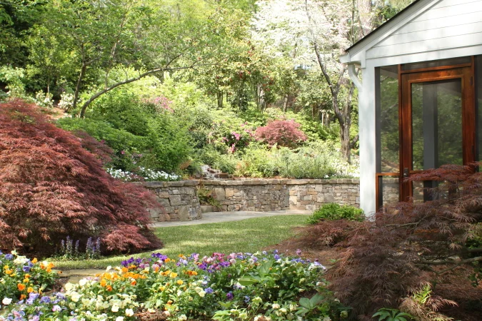  A thorough renovation of a 1950's two-level ranch house on Lake Katherine in Columbia, South Carolina. 