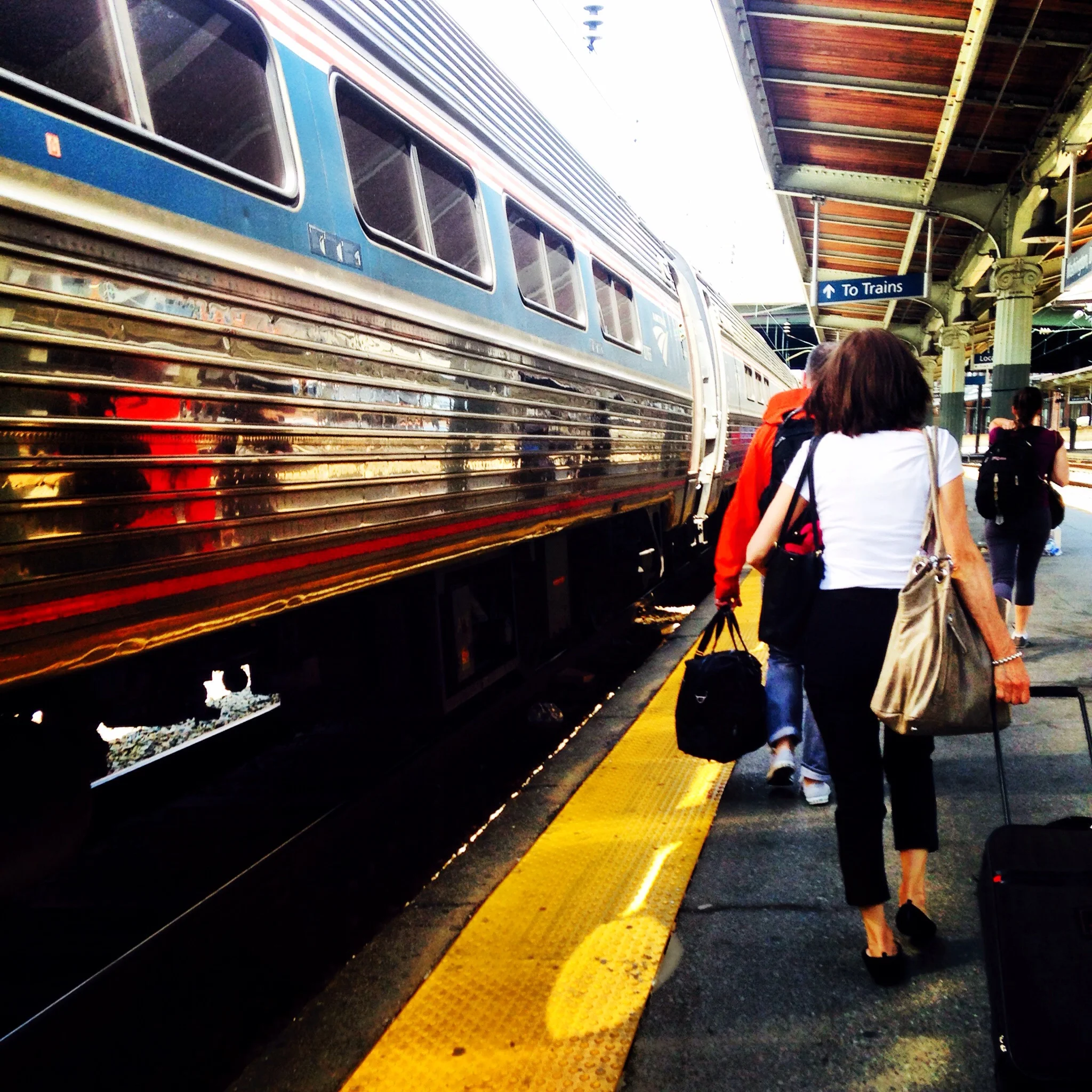 Catching the train to Baltimore, MD before heading out