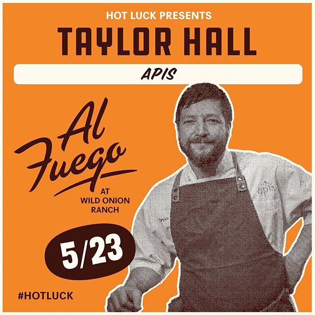 Executive Chef and Owner Taylor Hall, will be representing Apis Restaurant at Hot Luck this year. We are honored and so excited! Interested in tickets to the event? The link is in our bio.