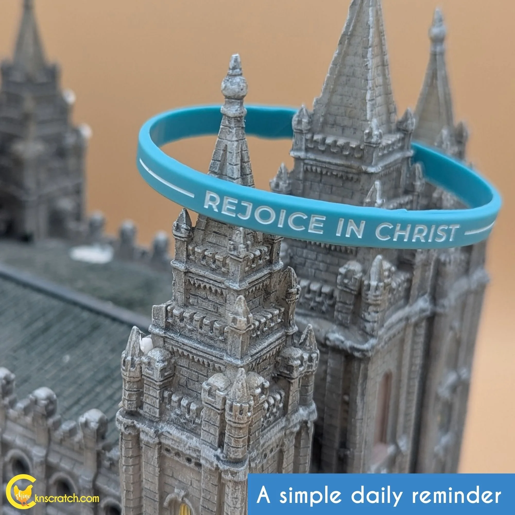 rejoic in Christ simple daily reminder silicone bracelet.jpg
