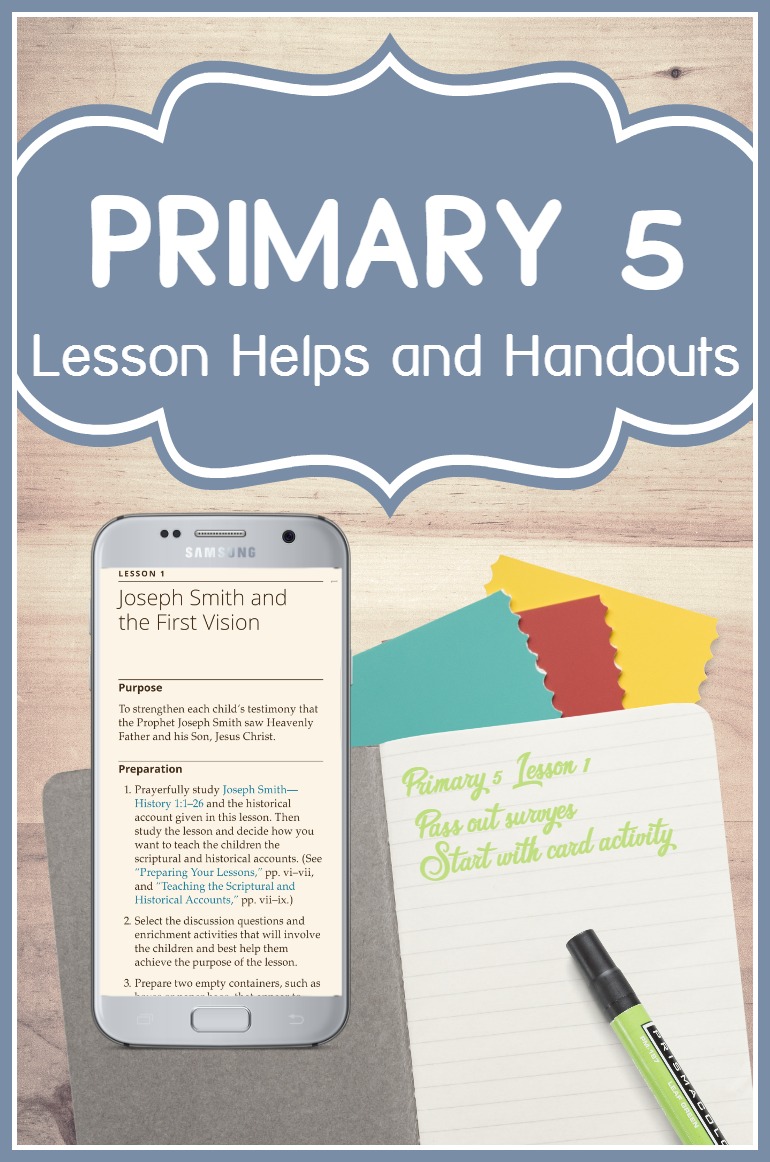 Lesson Helps and Handouts for LDS Primary 5: Doctrine and Covenants and