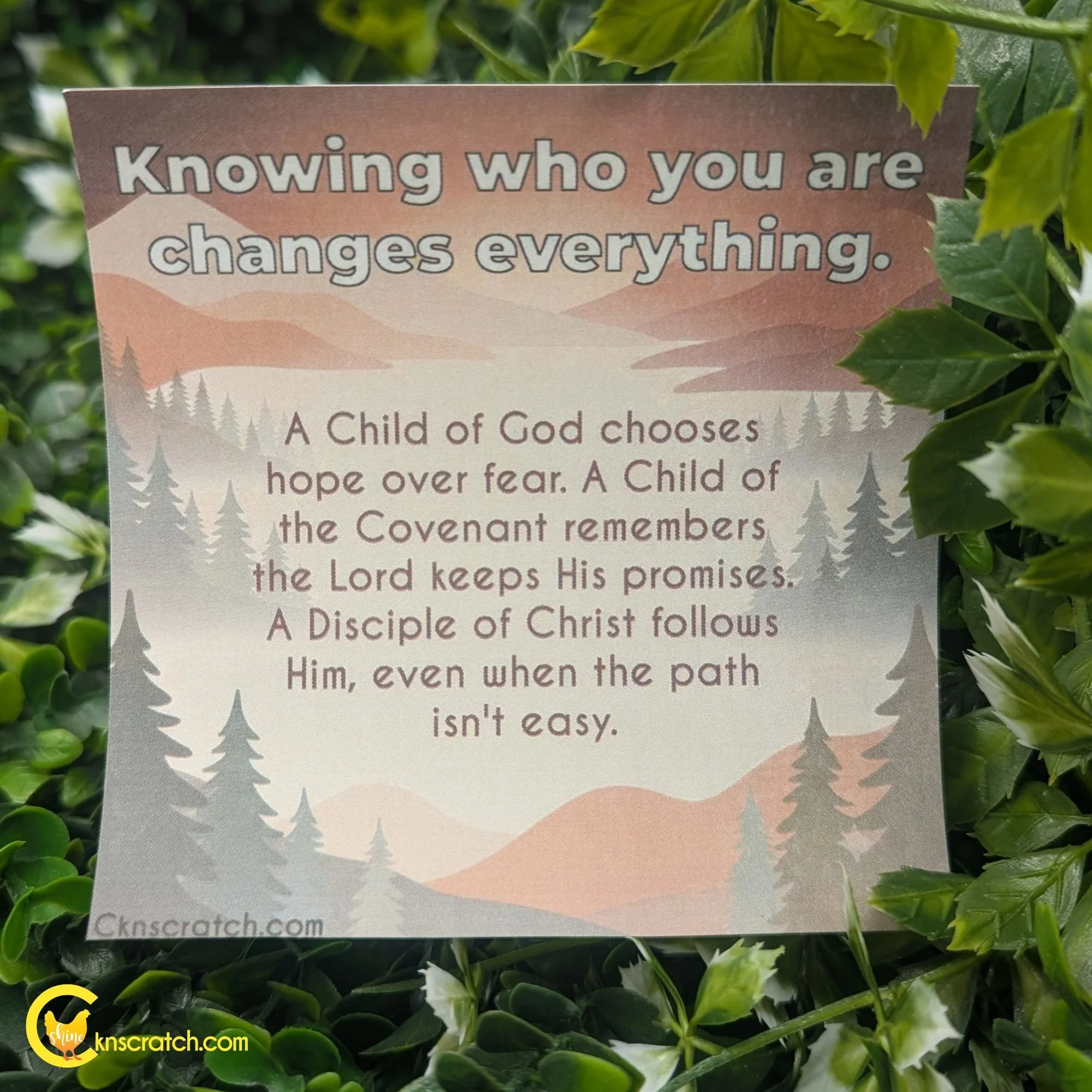 know who you are gift card with lds sticker.jpg