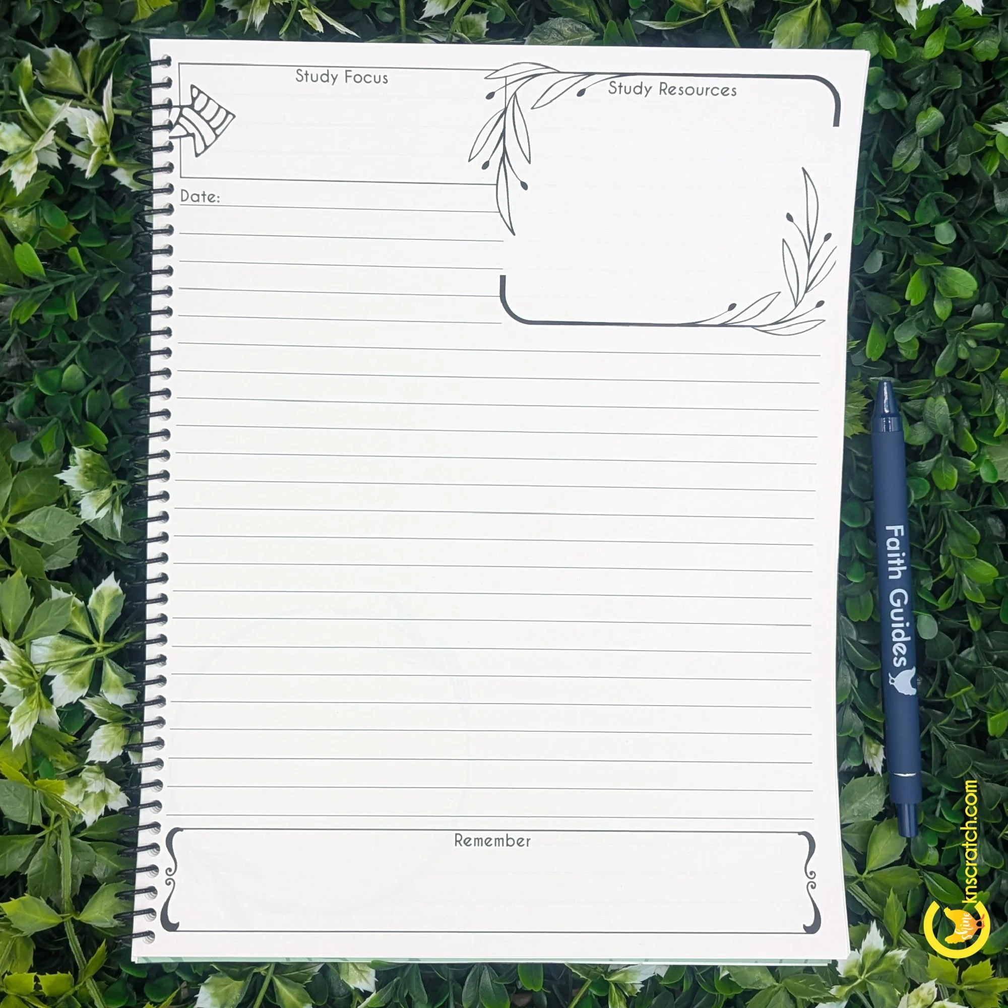 study journal notebook page with lines and boxes to help you stay organized.jpg