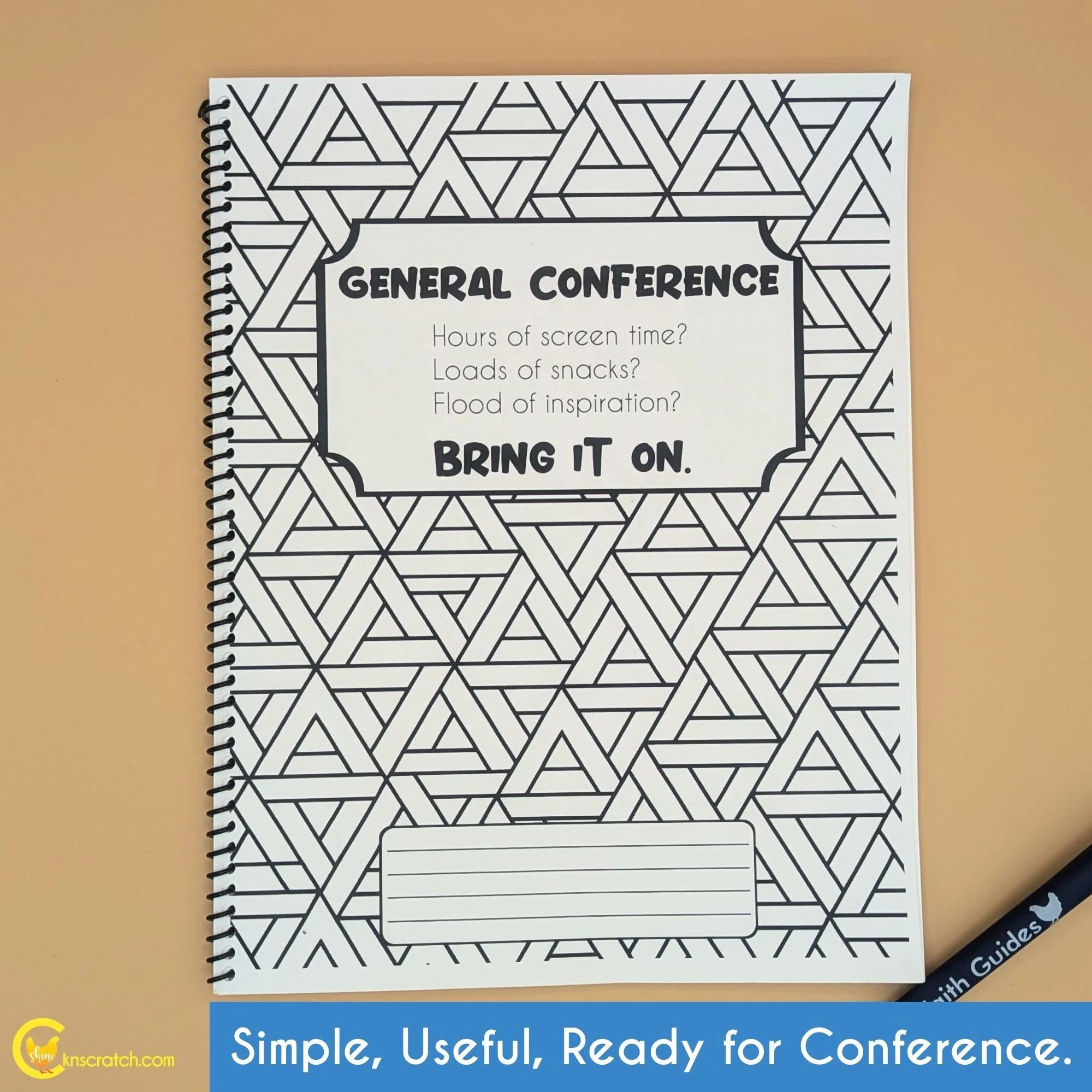 A Short and Simple General Conference Notebook (Instant Download)