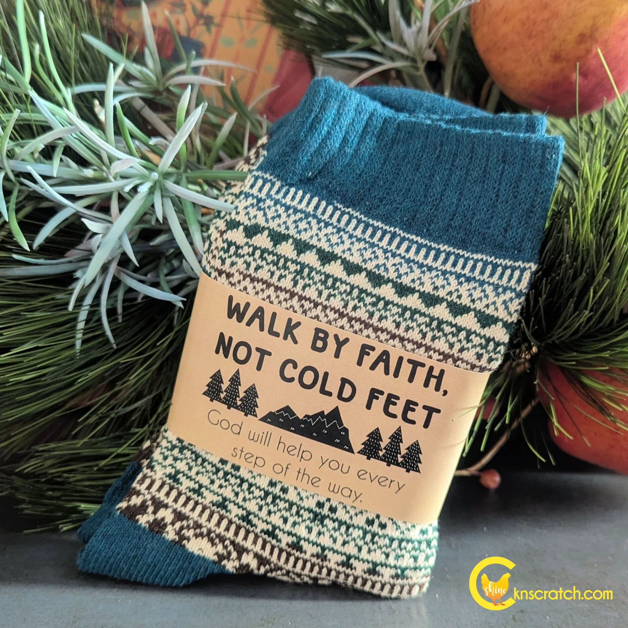 cozy cabin sock blue ministering gift.jpg