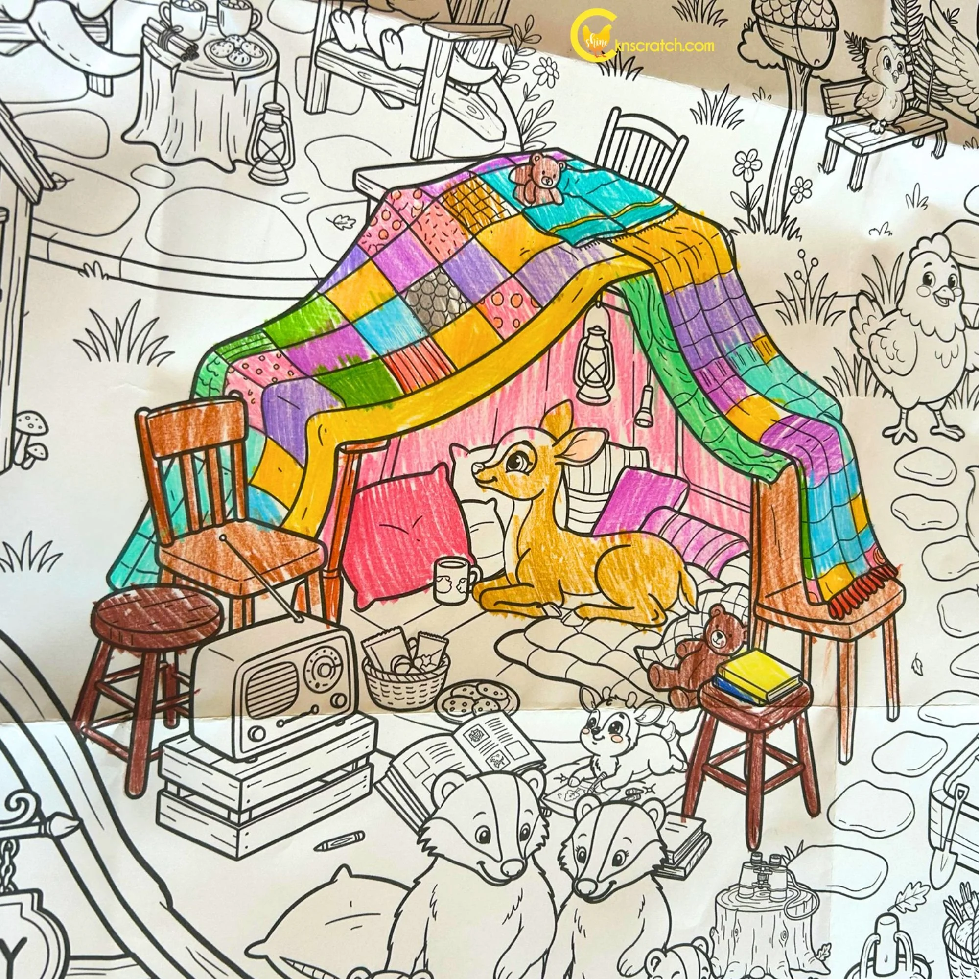 Woodland Animal General Conference Coloring Poster (Instant Download)