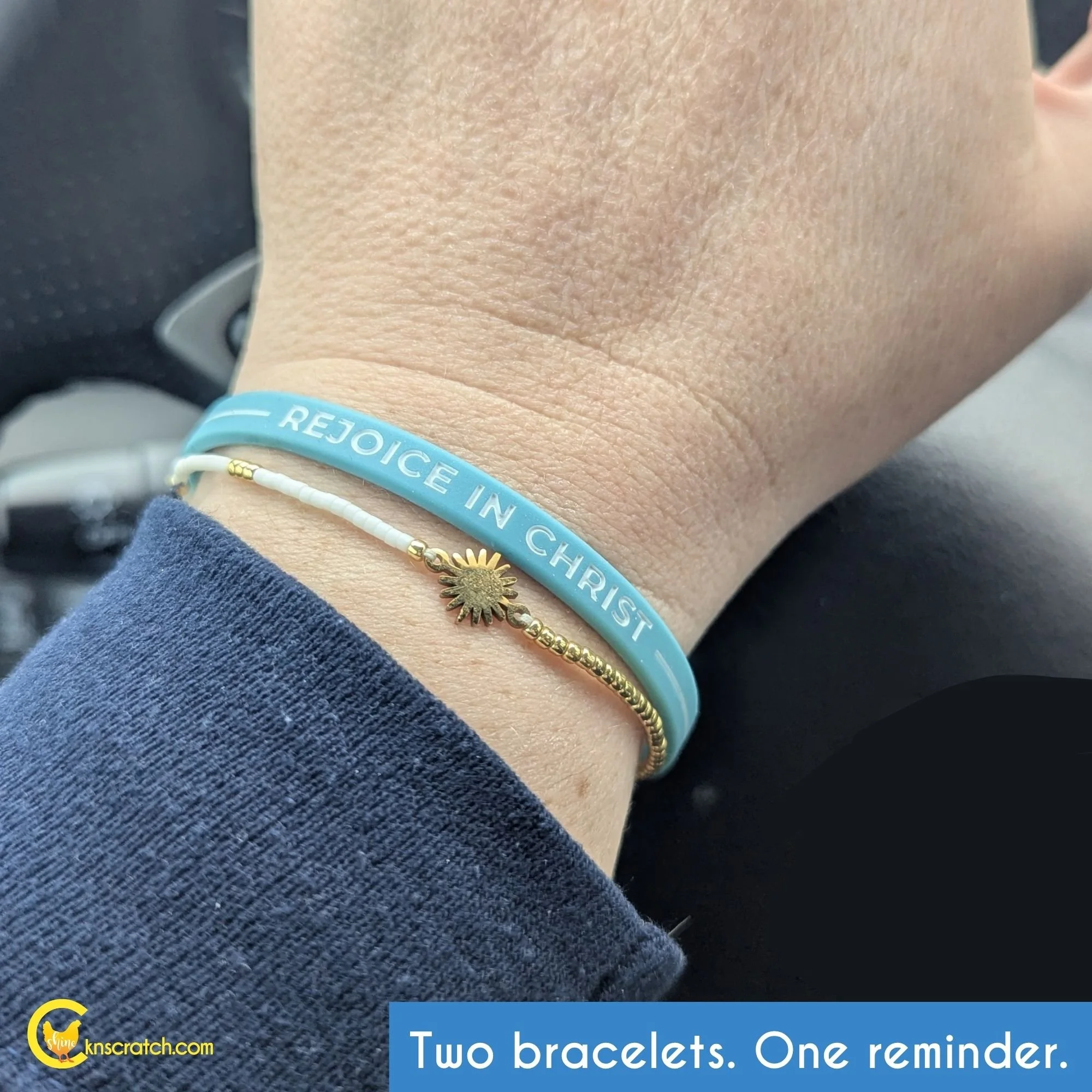 two bracelets one reminder rejoice in Christ set.jpg