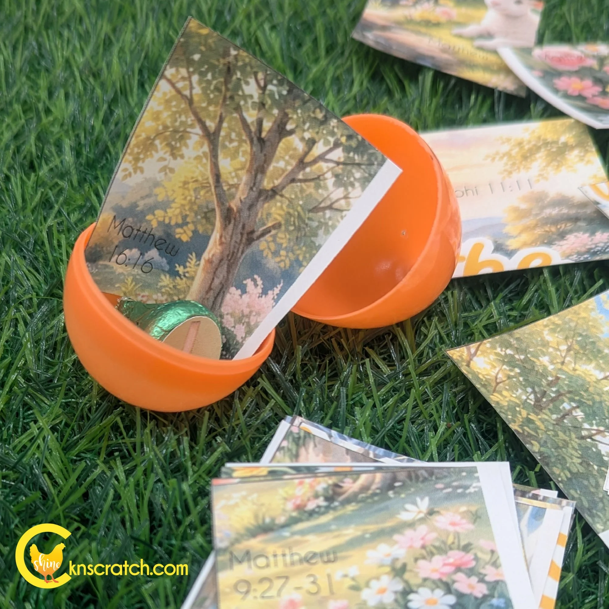 Easter egg hunt with lamb mosaic pieces.jpg