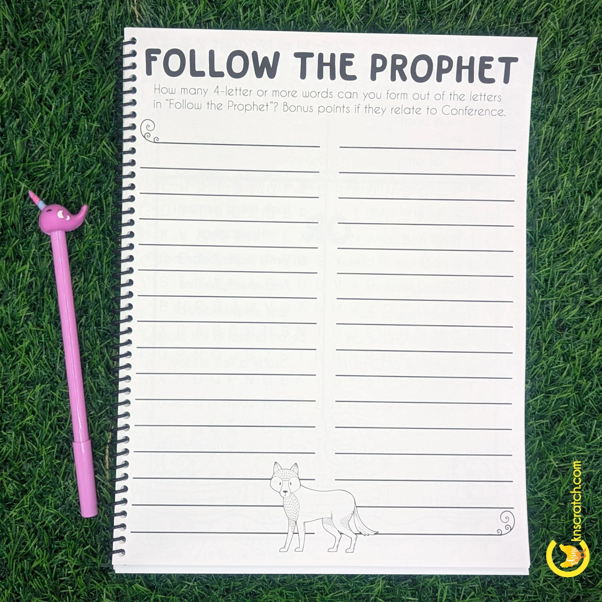 activity page for noahs ark general conference notebook lds make more words out of the phrase.jpg