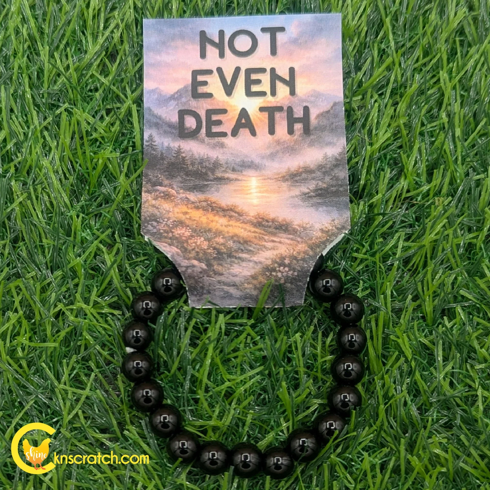 not even death could stop Jesus black bead bracelet.jpg