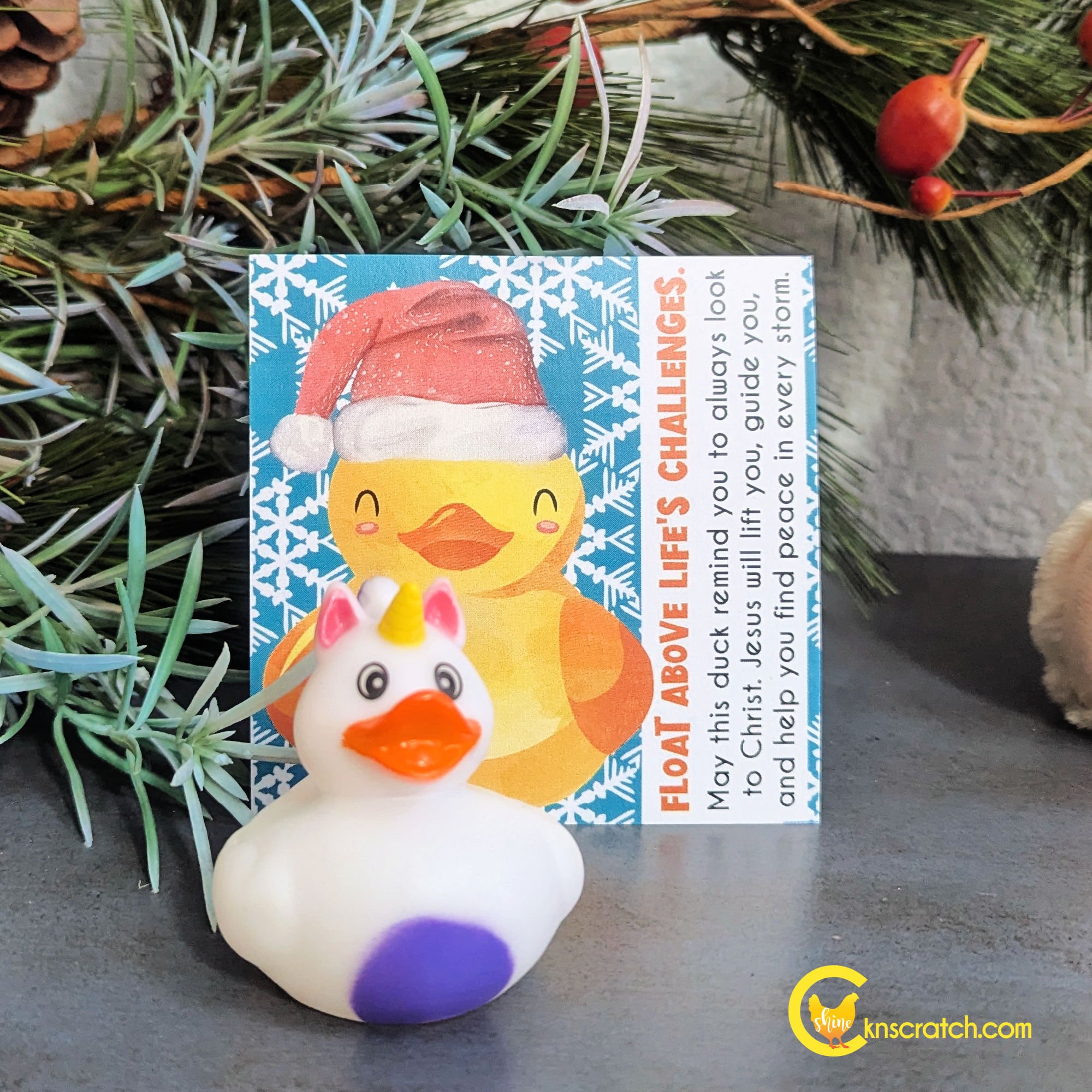 float above your trials rubber duck uplifting message.jpg