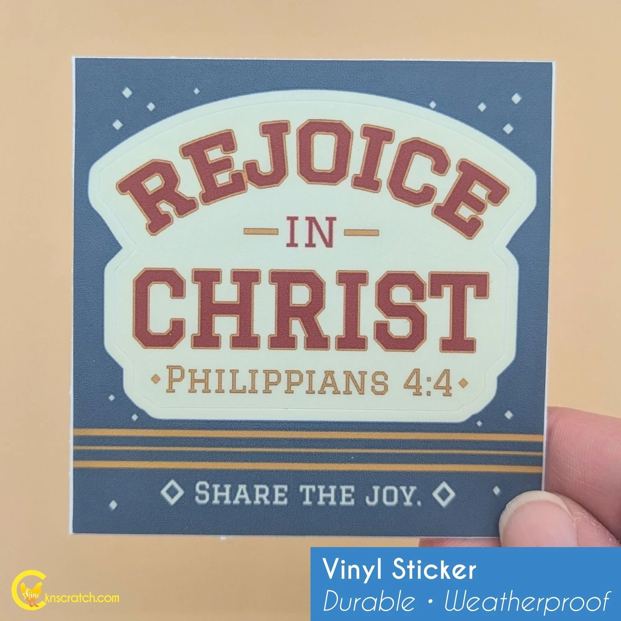 Rejoice in Christ college patch sticker lds.jpg