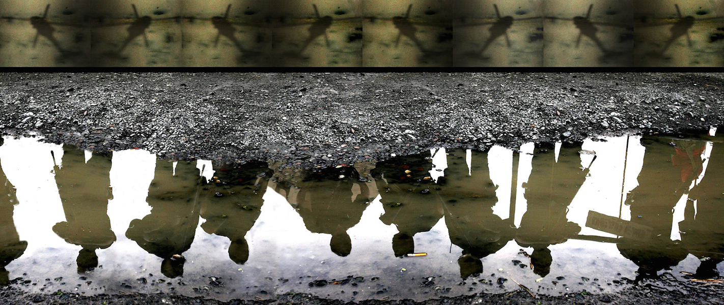 Paper Shadows, #6.1 and 6.2, 2007-8 B/W Photo-based digital output on archival media, 4 x 59.25 and 19.05 x 60 inches