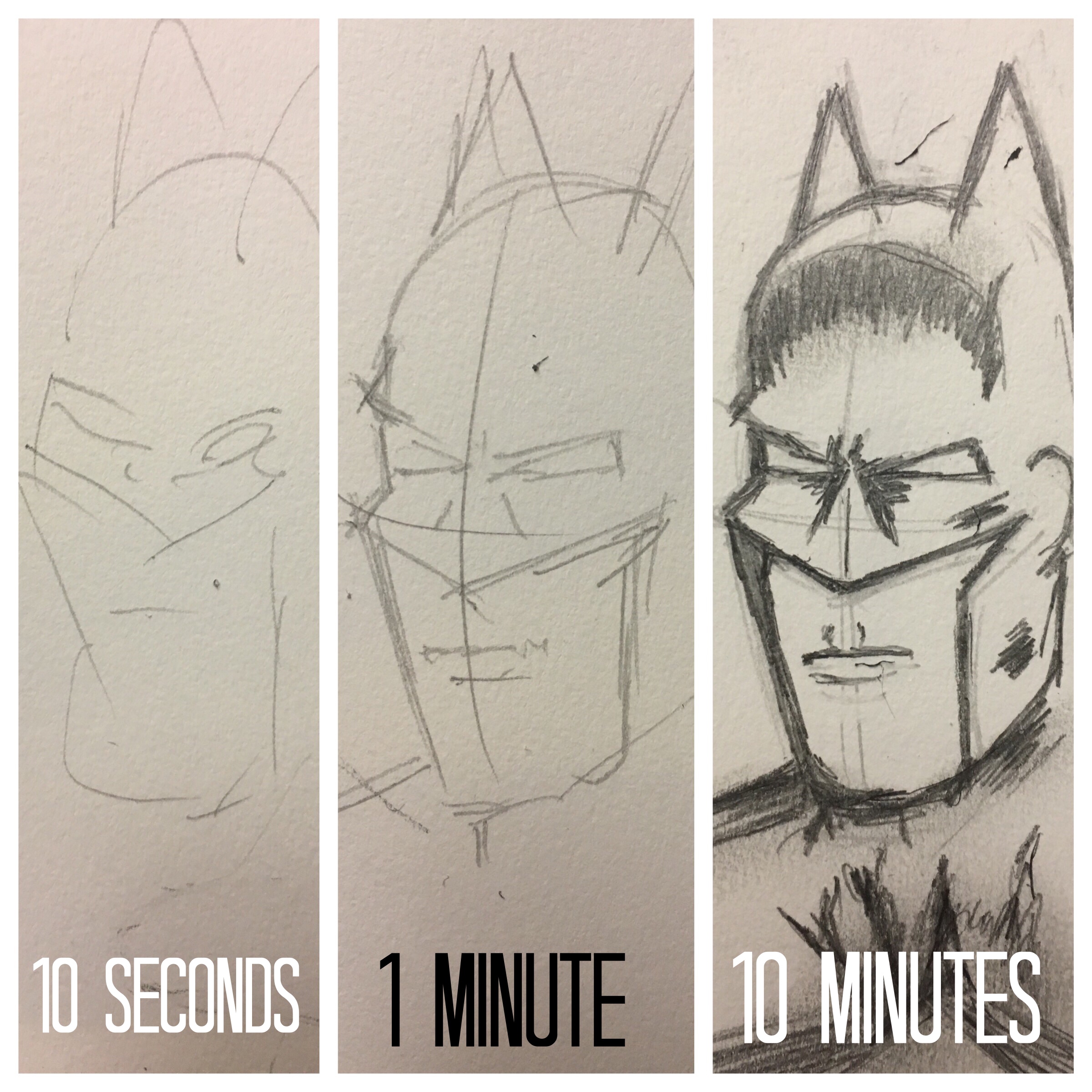 SPEED DRAWING CHALLENGE】10 Minutes, 1 Minute, 10 Seconds 