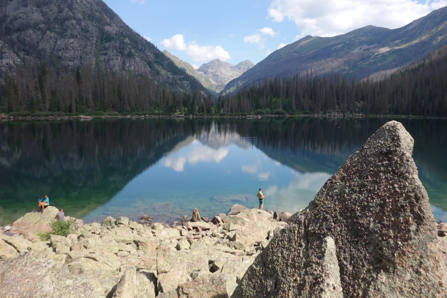 Wild Campers reflect at Emerald Lake.