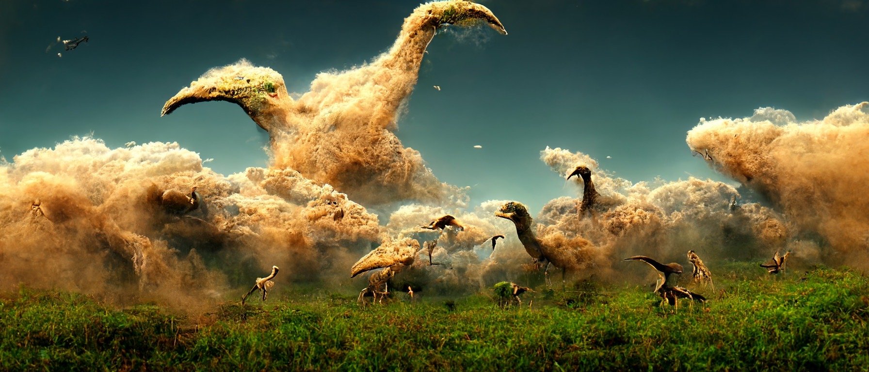 6f3f920c-a16b-43cc-bc30-8e63feb783d9_S3RAPH_dinosaur_footprint_in_mud._Flock_of_birds_in_green_prehistoric_jungle._Epic_sky._Cinematic_compositi.JPG