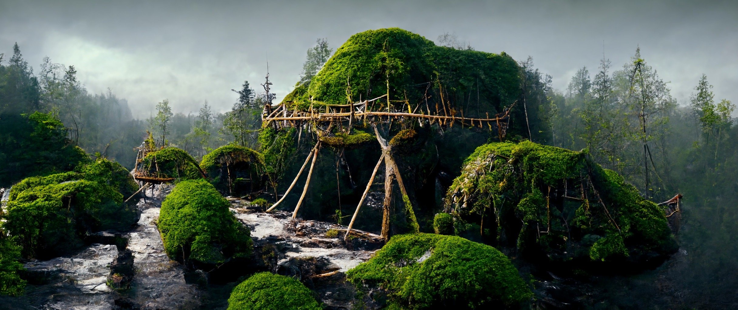 017fe851-7b27-43d6-8a82-c31c99d9cebe_S3RAPH_httpss.mj.runkc7Sd1__Ewok_style_tree_forts_and_village_in_a_massive_forest._Moss_waterfalls_and_rope.JPG