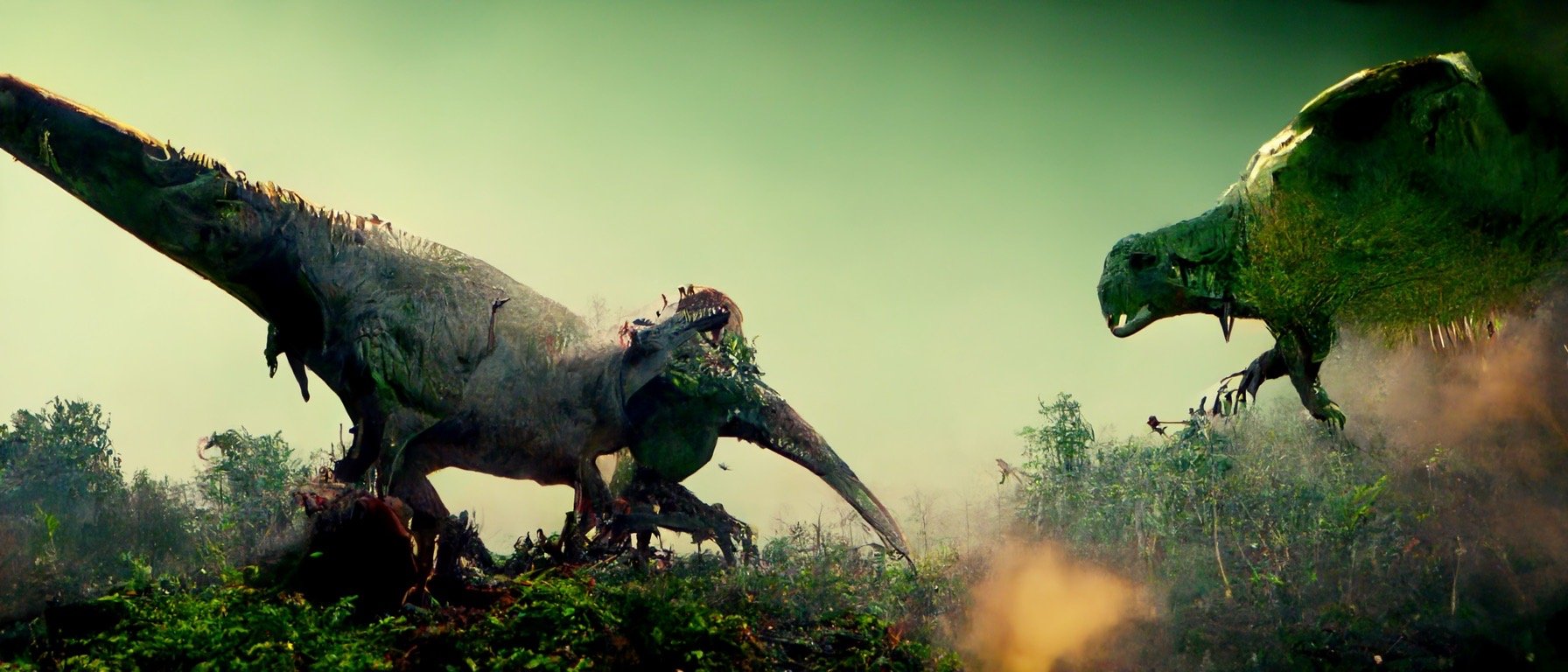 eddf3fcb-5019-4d81-b56b-bdfc9caed5fc_S3RAPH_low_angle_shot_of_a_T-Rex_eating_a_large_bird_in_green_prehistoric_jungle._Cinematic_composition_ren.JPG