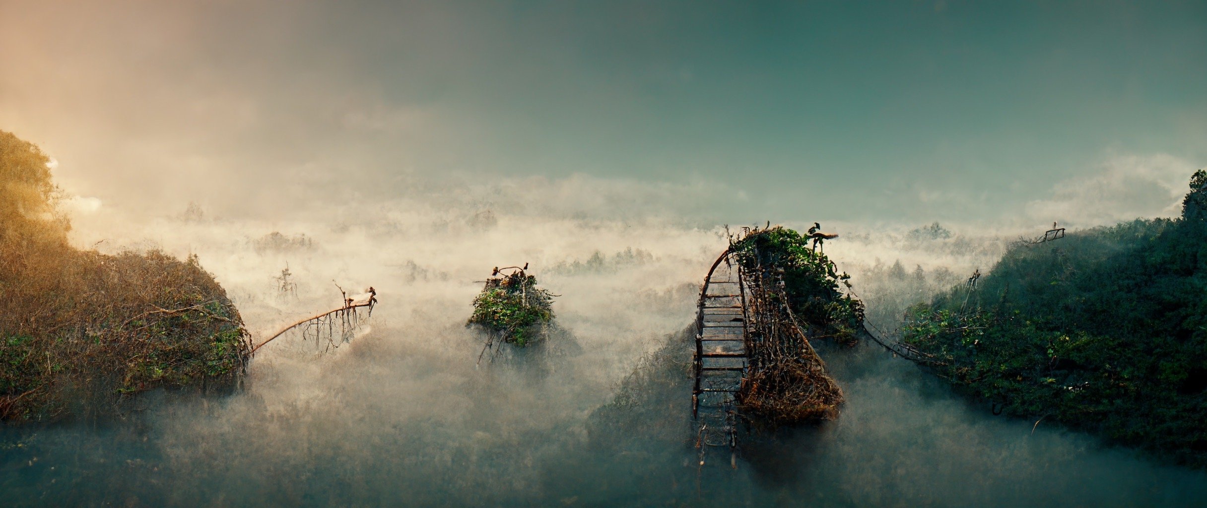 fc354f1b-b23a-4a01-bff1-0e08d6450f1b_S3RAPH_Old_wood_board_and_rope_bridge_into_fog._cobwebs._crossing_Chasm_in_a_lush_jungle_scene._cinematic_c.JPG