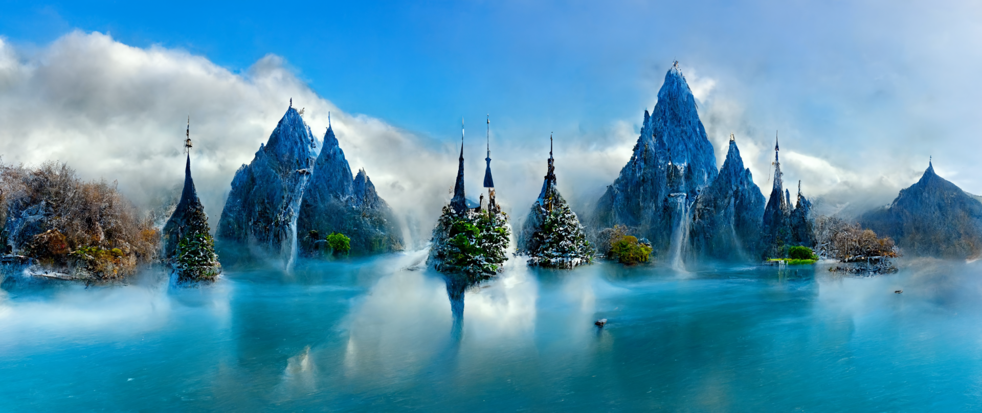 cd8571f6-a902-4d57-9435-43155b7e5e50_S3RAPH_fantasy_kingdom._grean_trees_and_reflective_blue_water._castle_towers._background_hills_and_waterfal.png