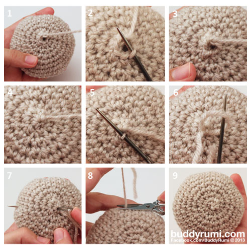 Amigurumi tutorial: How to close amigurumi crochet pieces #buddyrumi #crochet #amigurumi #amigurumitutorial #beginner #amigurumitutorialbeginner #closeamigurumi #stepbystep #stepbysteptutorial #howto