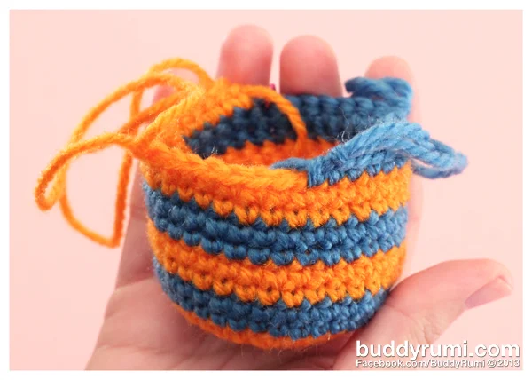 Amigurumi jogless double stripes
