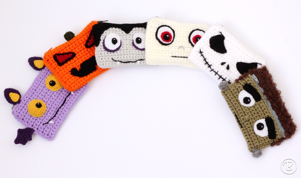 Buddy Wallets Spooky Edition, crochet wallets, purses and card holders.