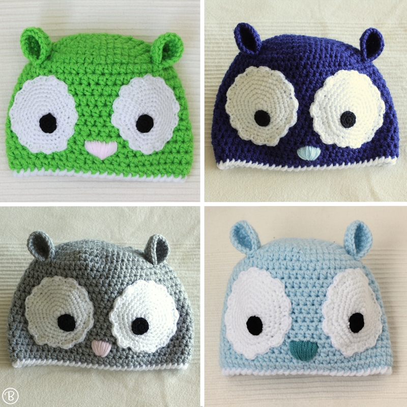 Big eyes crochet hat
