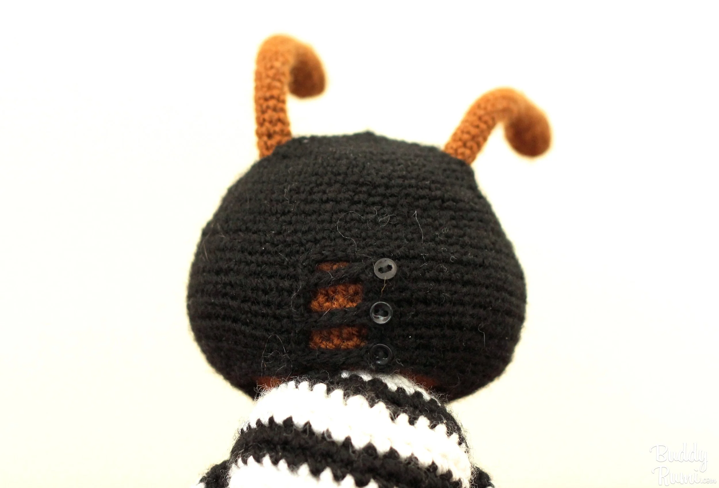 Crochet black balaclava