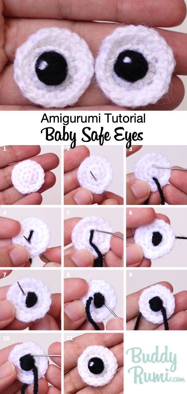 Any tips on an easier way to attach the white backing for safety eyes?  These are very hard, and I haven't been able to use one. : r/Amigurumi