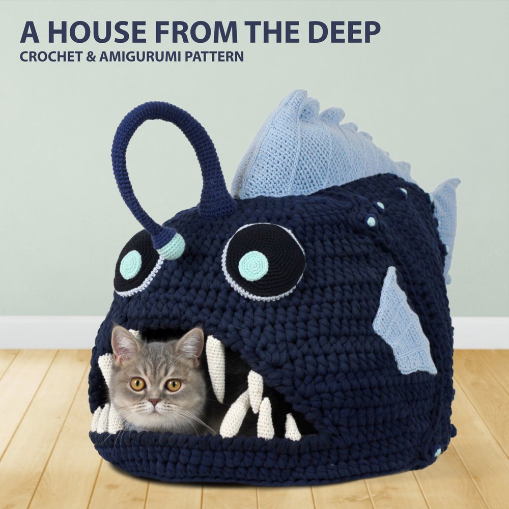 A House from the Deep - Crochet Cat House Pattern