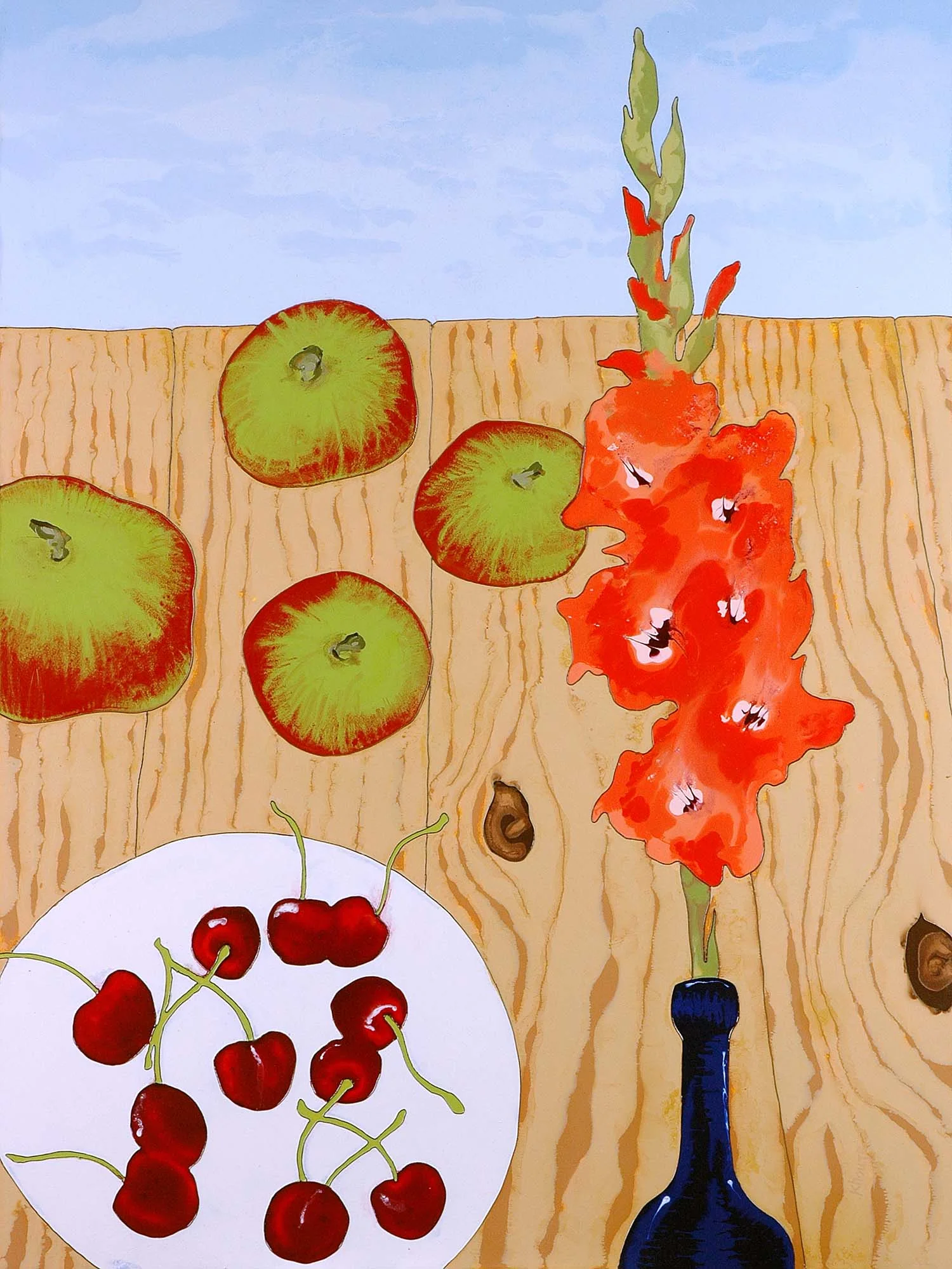 "Still Life With Gladioli" Oil on Ply, 55 x 75 cm SOLD