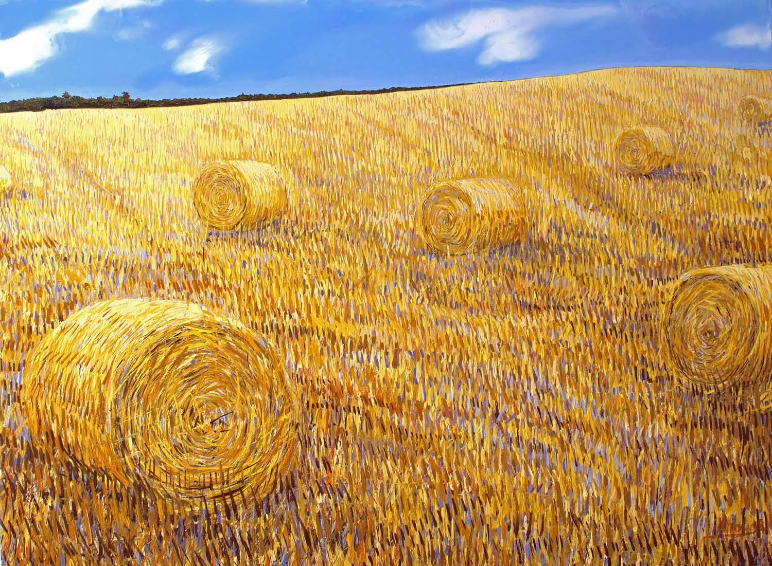“Hayfield” - oil on ply. 80 x 60cm SOLD