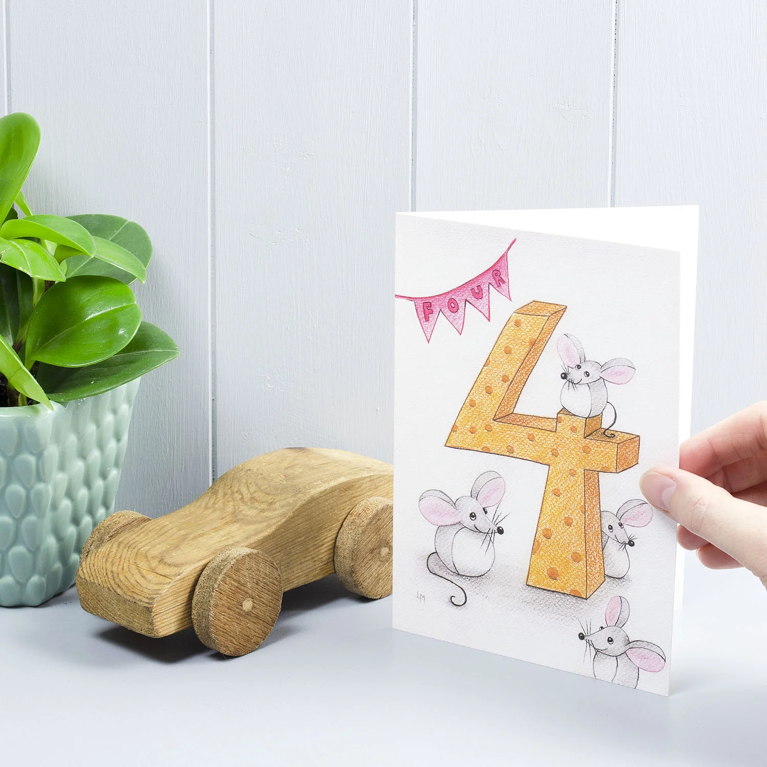 Happy 4th Birthday Greeting Card By Yellow Rose Design