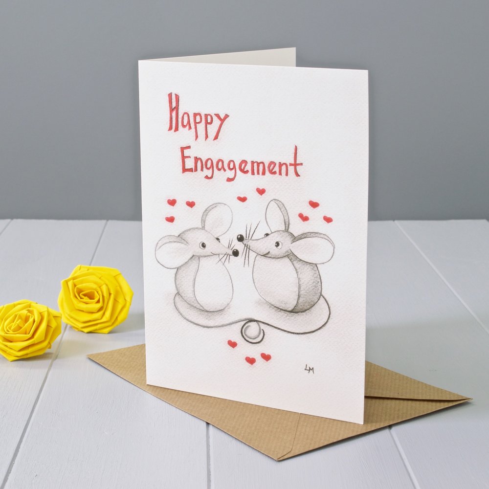 Happy Engagement Mouse Greeting Card — Faisal Khouja