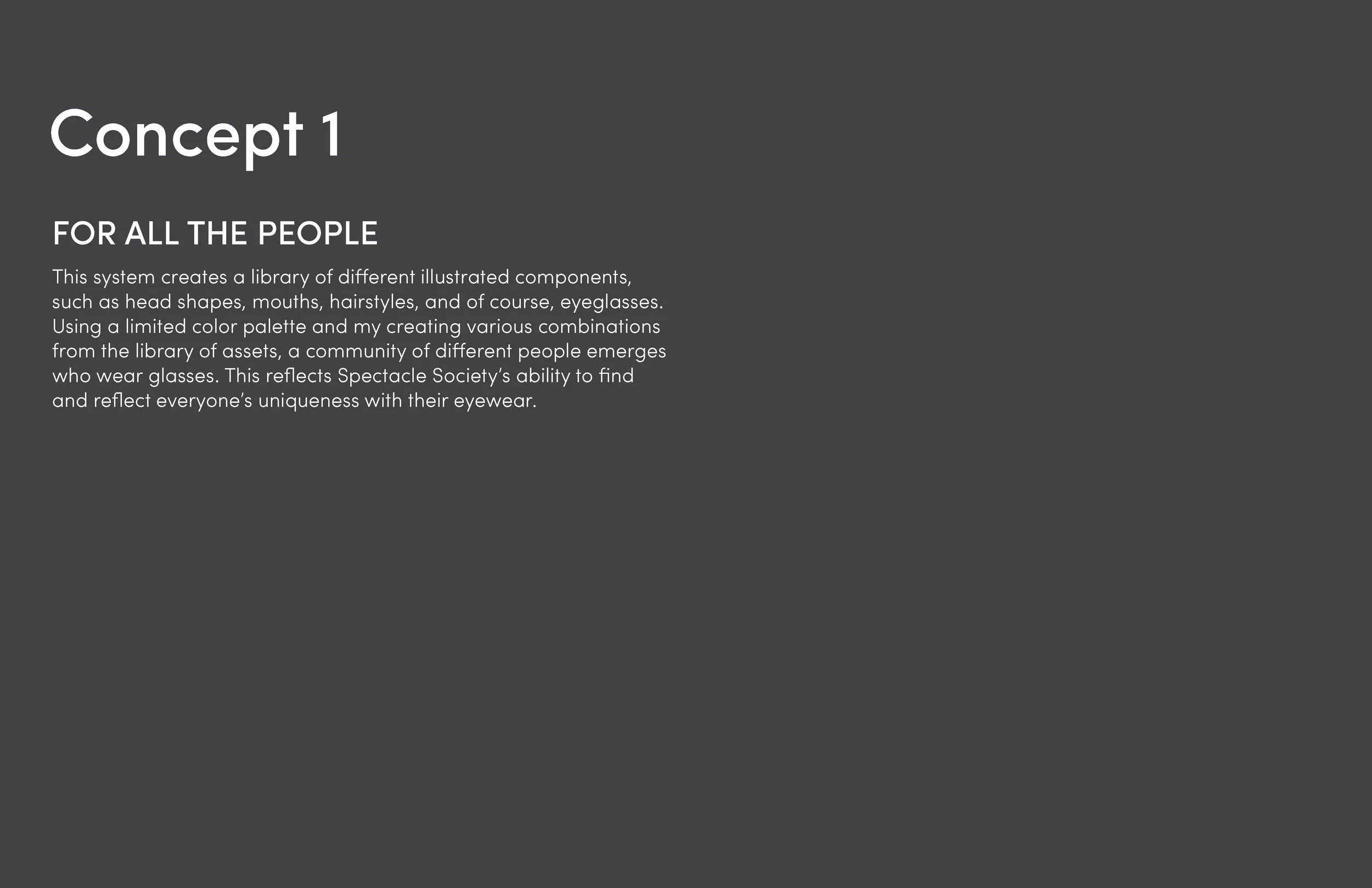 My strategy and design contributions to the first round of design work presented to the client. The client ultimately selected the look of Concept 1 with the messaging from Concept 2, that I developed.
