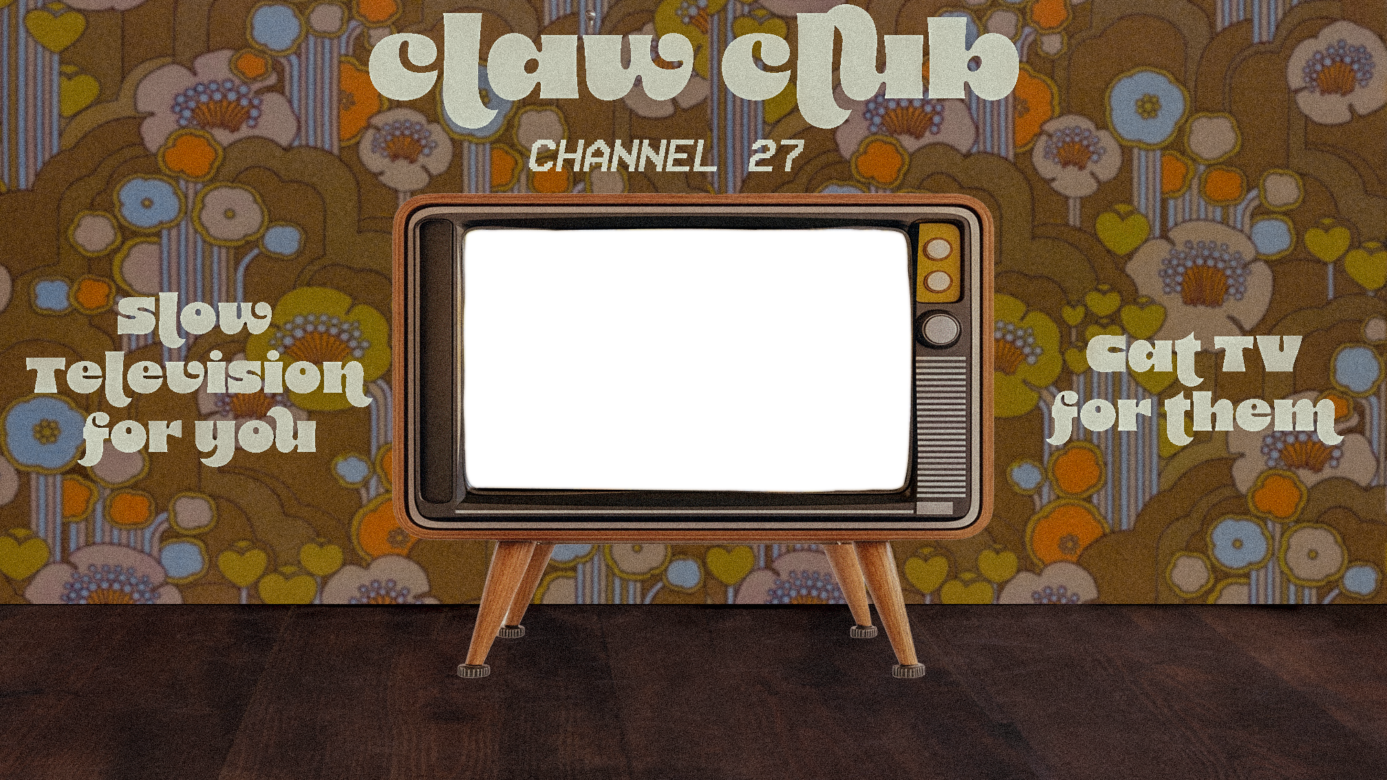 Claw Club TV Channel 27 — slow television for people and CatTV for cats