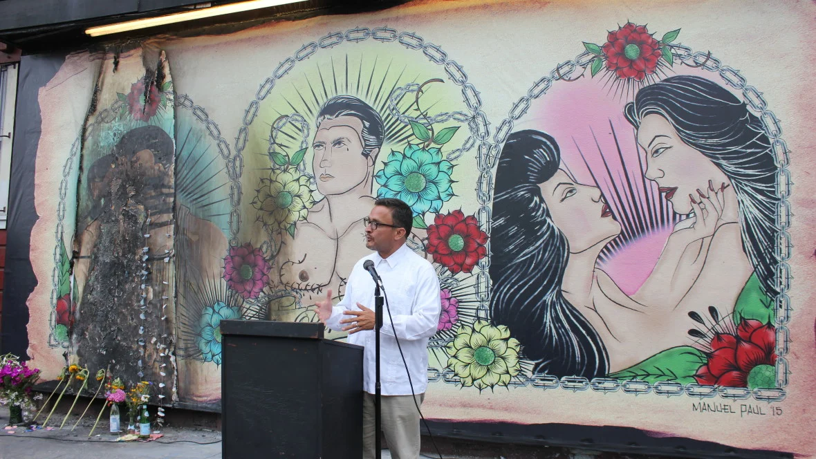 Mission Residents Unite Over Defaced LGBTQ Mural July 2015 Read