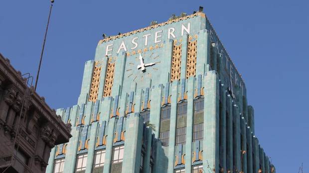 Turquoise survivor The majestic Eastern Columbia Building was one of the first office towers to be converted into residential units. Johnny Depp was purportedly one of the first occupants of this updated art deco beauty.