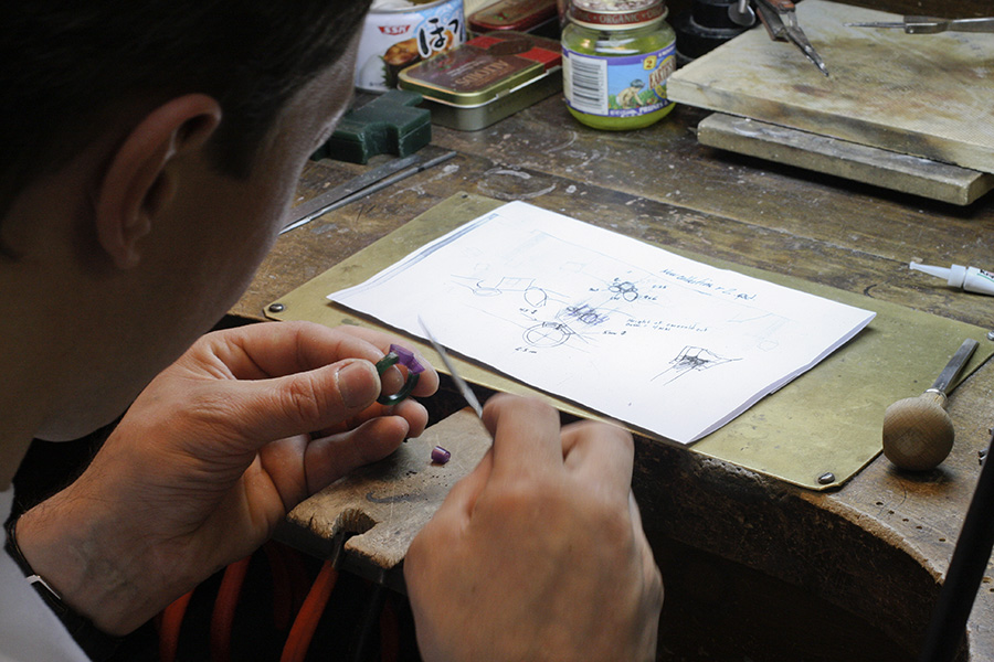 Jeweler at Bench