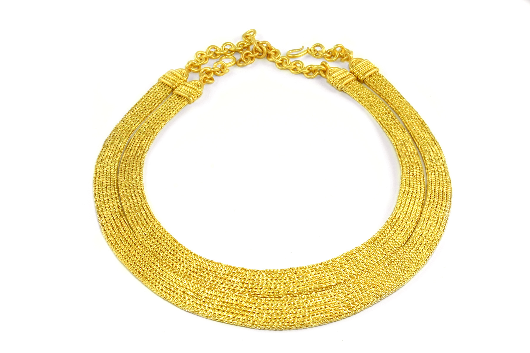 Woven Gold Necklaces