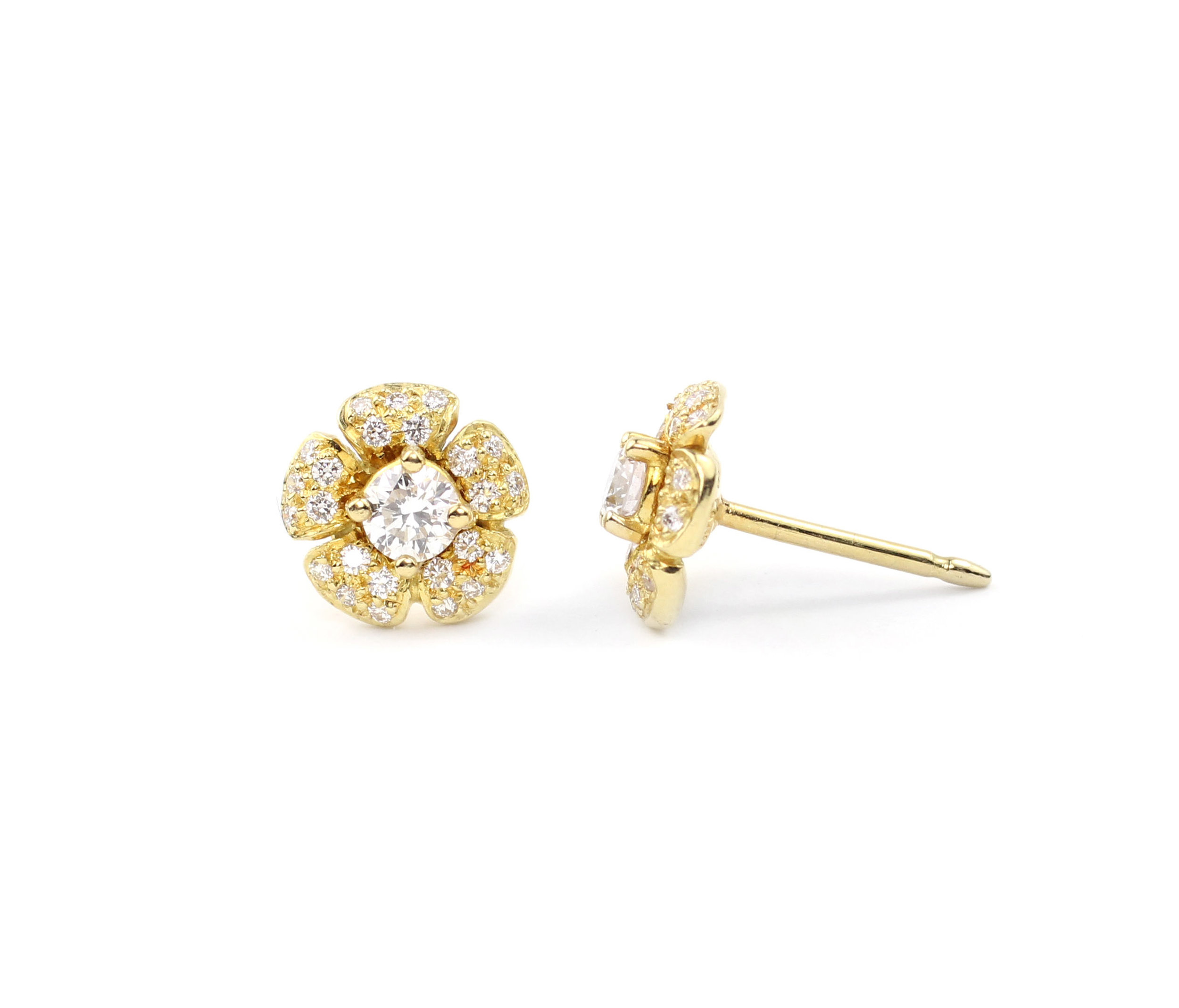 Fashion Large Flower Diamond Earrings – Seliste Jewellery