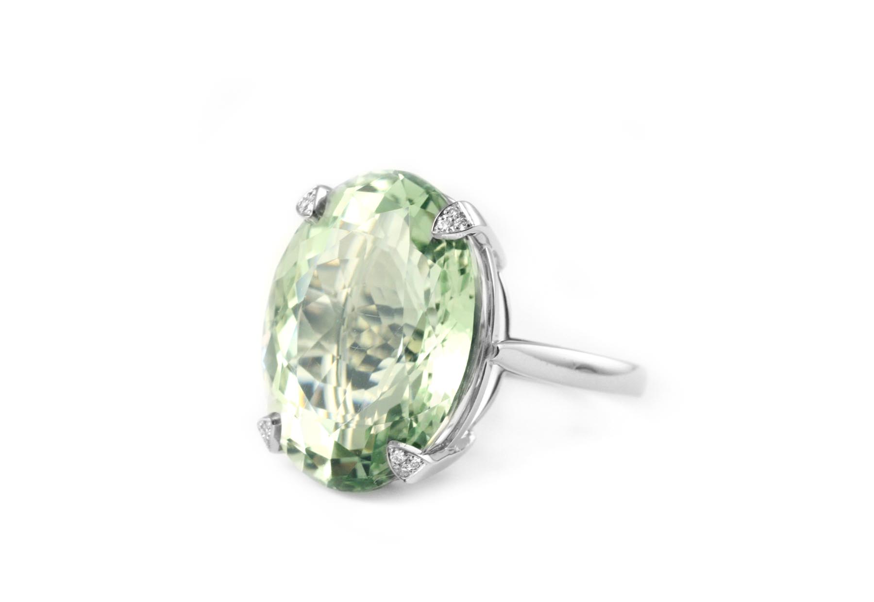 Green Amethyst Ring