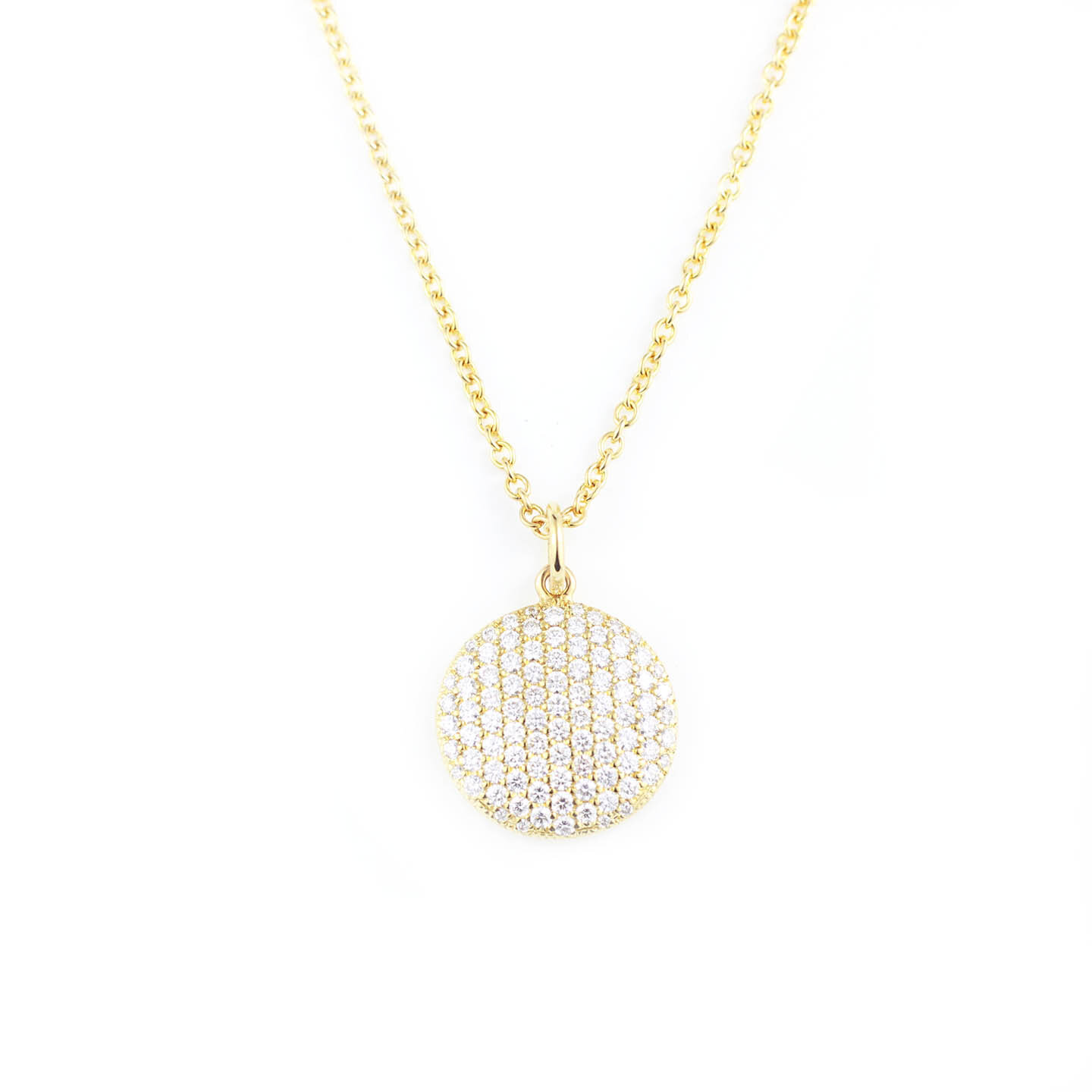 Necklet with diamond pave