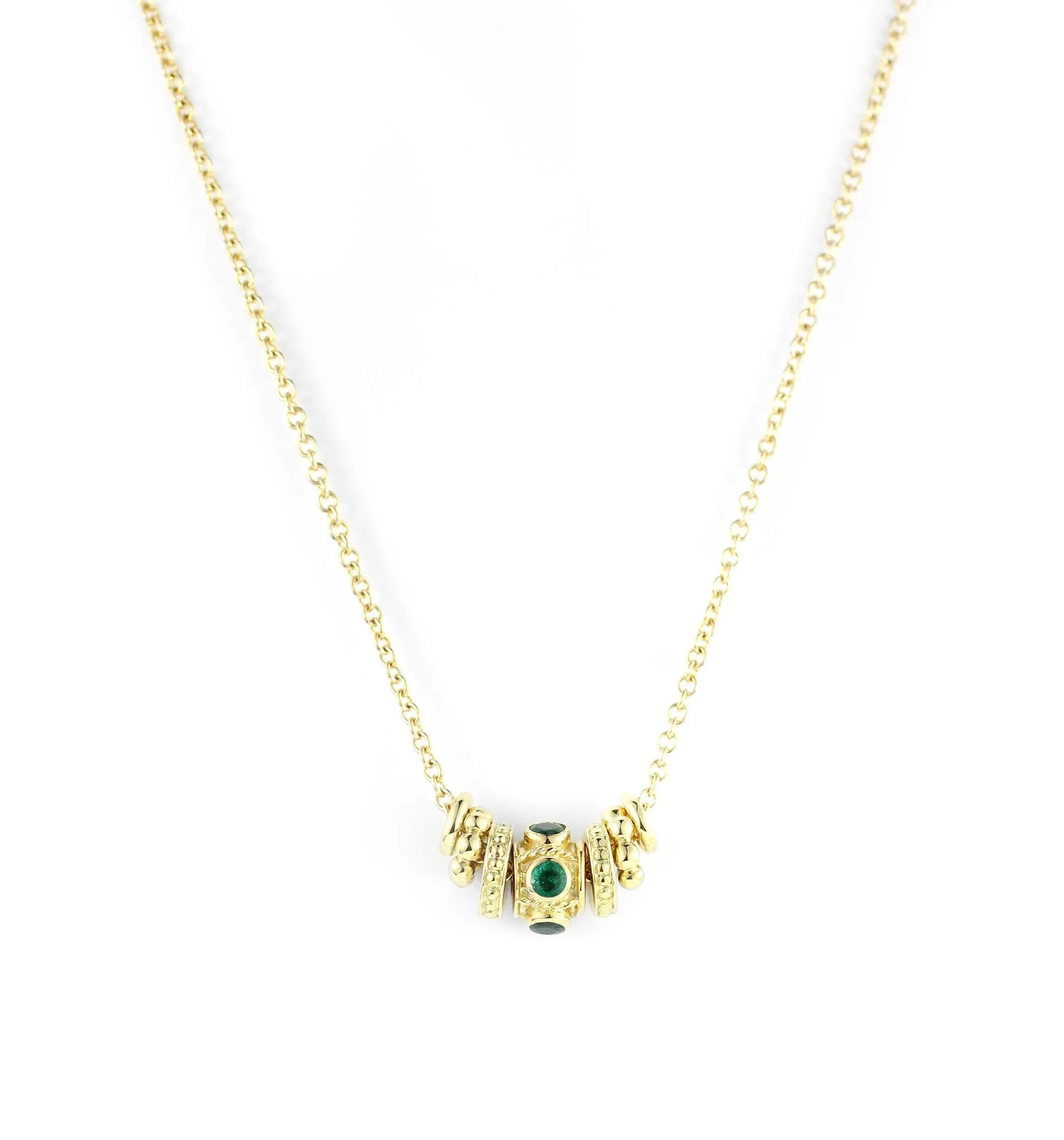 Emerald Rondelle Necklace