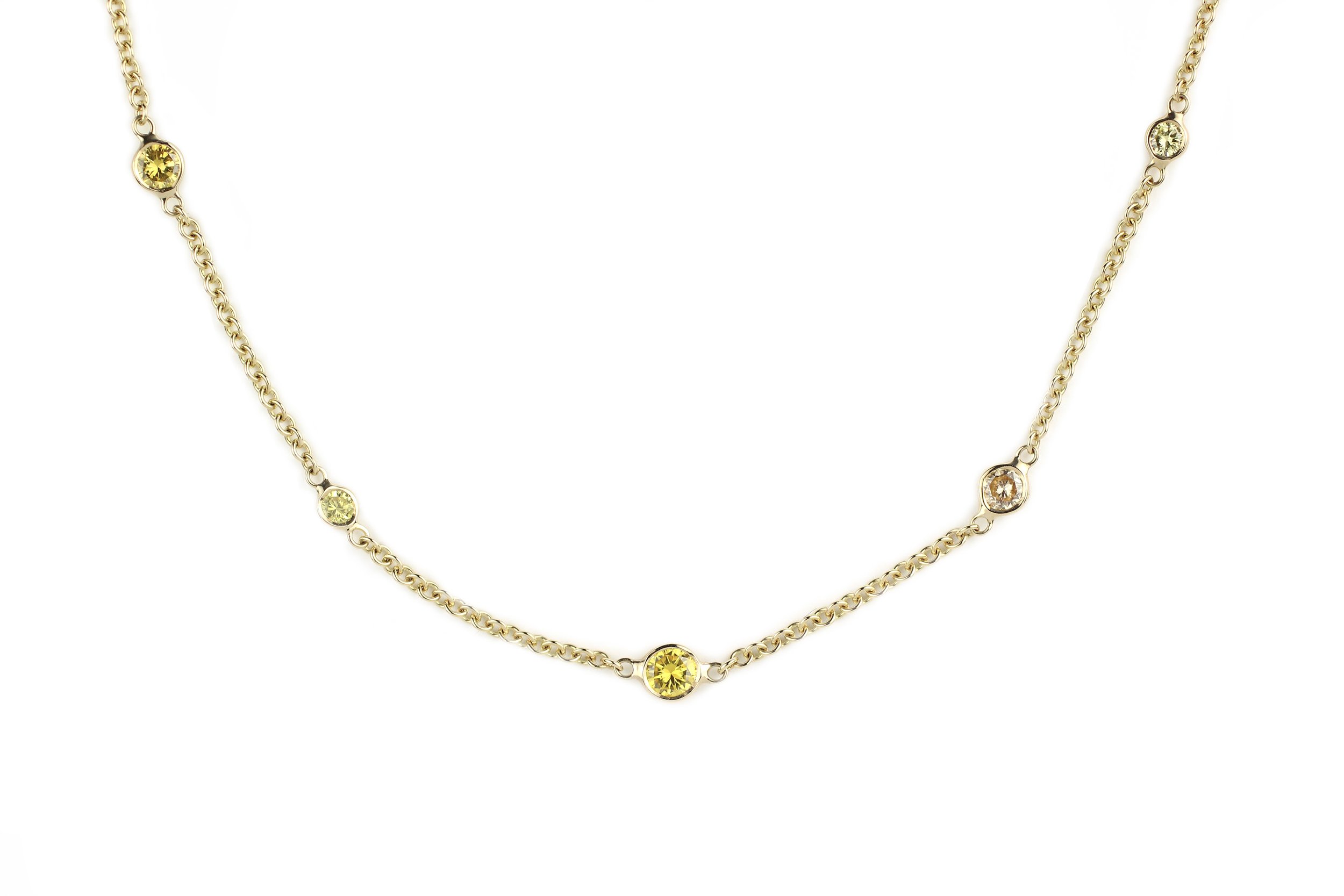 Yellow Diamond Chain Necklace Close Up.jpg