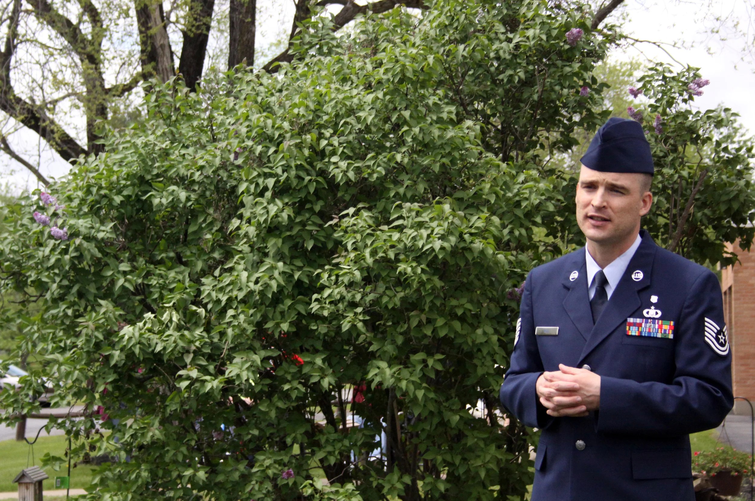 Lexington Safety Manager and Technical Sargeant, New York Air National Guard William Roe gave a moving speech about the history and meaning of Memorial Day.