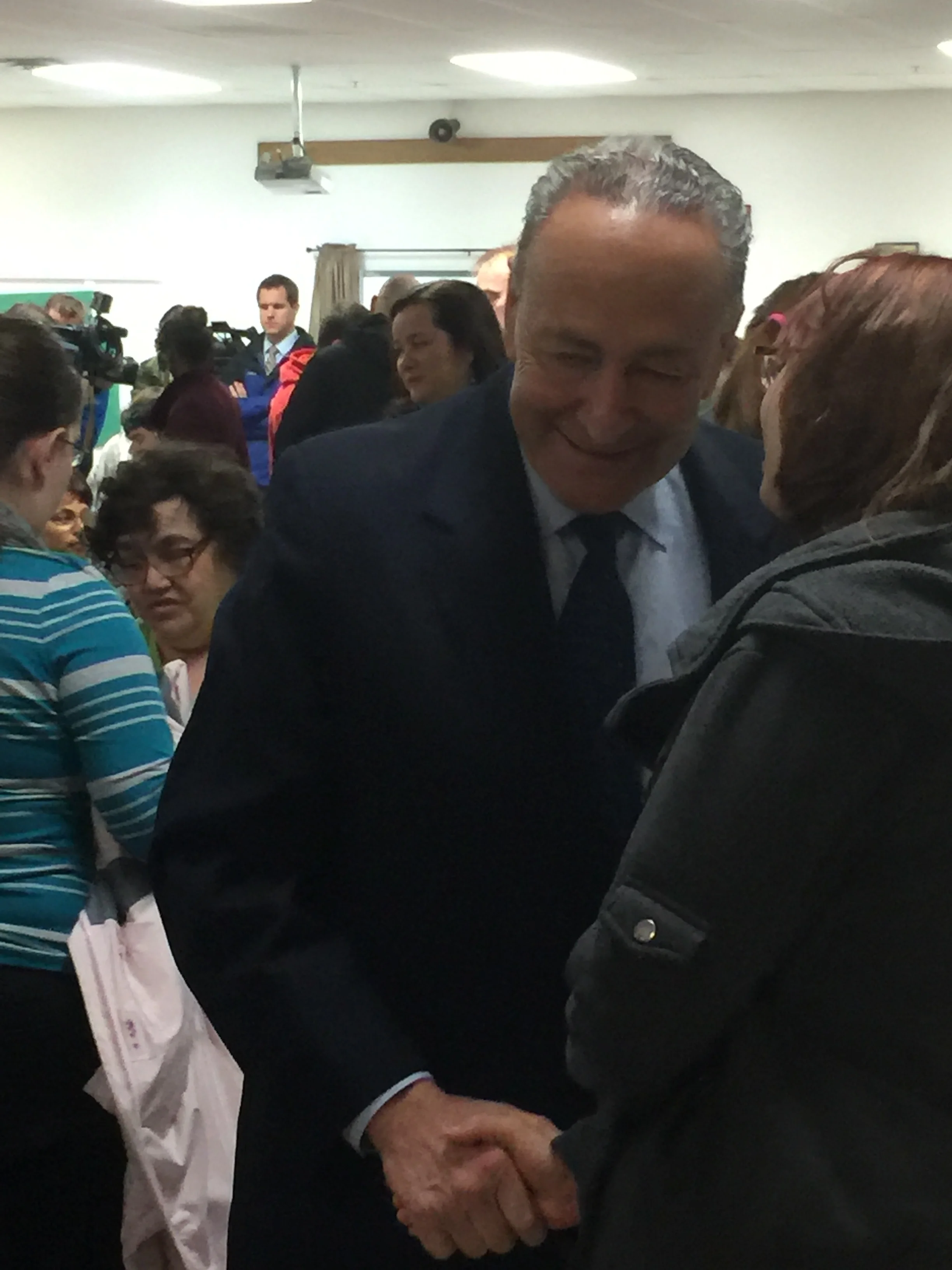 Lexington Self-Advocate Grace Rhodes meets Senator Schumer